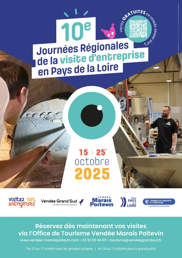 Affiche 2025 Journées Régionales de la Visite d'Entreprise Vendée Grand Sud